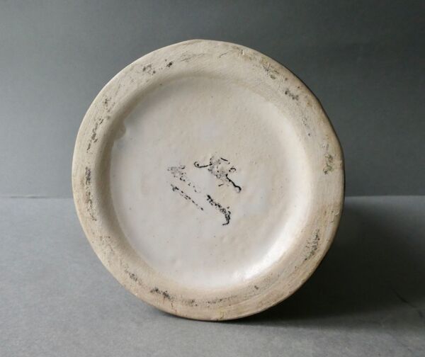 Bouteille en grès décor herbier, modèle Jalapa des années 60