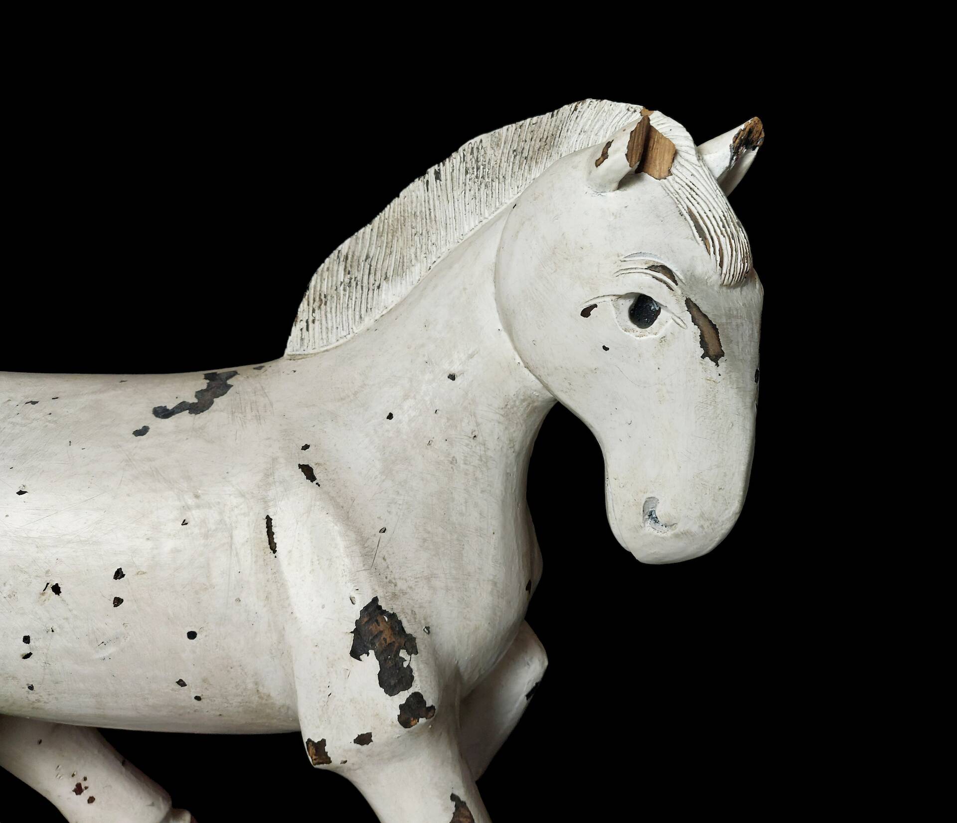 Carved wooden horse – Folk Art