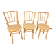 Set of 3 fluted bistro chairs