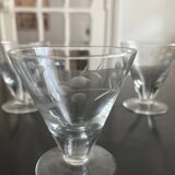 11 old engraved glasses