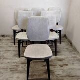 6 chaises en Skaï style scandinave