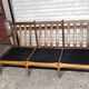 Vintage Scandinavian teak sofa bench from the 1960s.