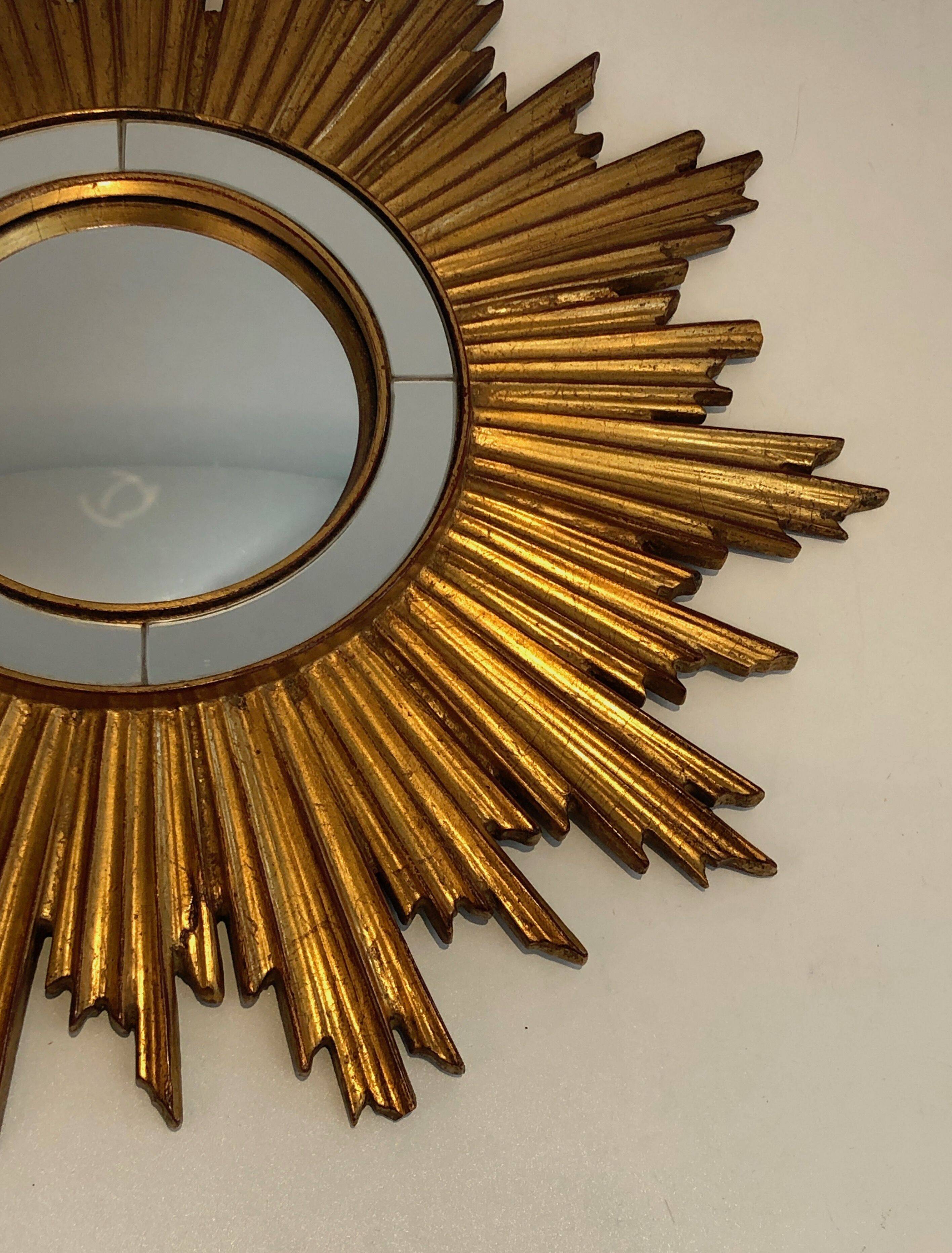 Golden resin sun mirror