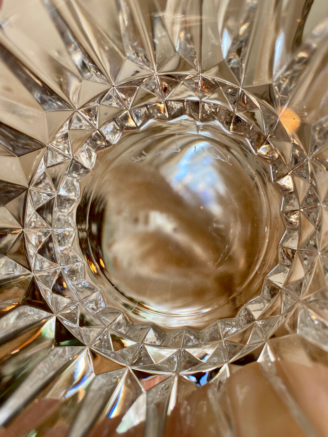 Set of 5 Val Saint Lambert whiskey glasses