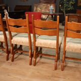 Lot de 4 chaises rustiques