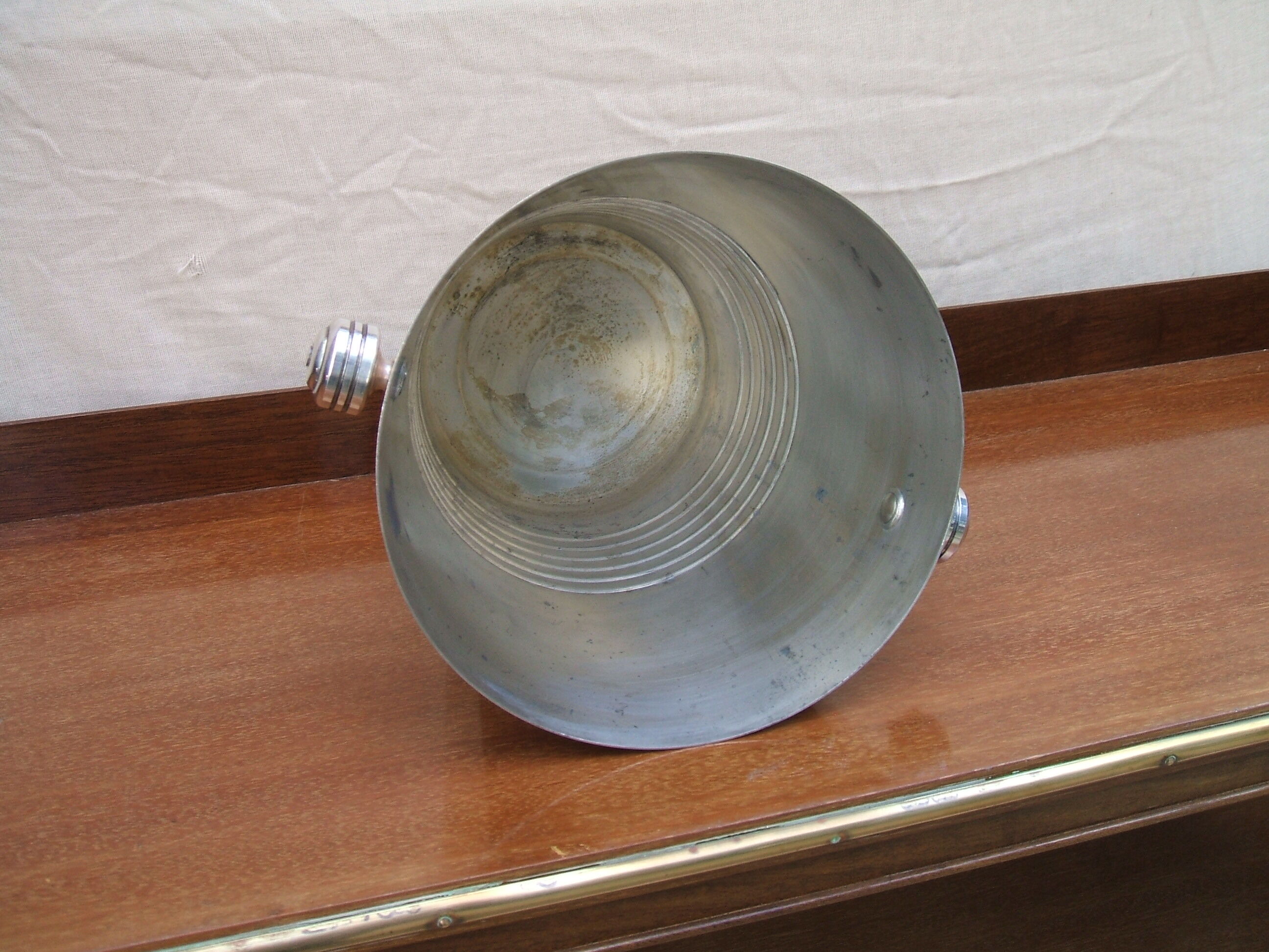 Silver metal champagne bucket