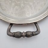 Antique silver metal tray