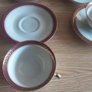 4 luxury porcelain cups and sausers from compagnie nationale
