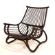 Manou rattan lounge chair in pagoda style with ottoman