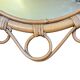 Oval rattan mirror from the 1950s France