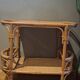 Rolling serving table rattan