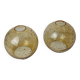 Duo amber glass globes 70s