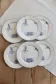 6 antique flat plates Creil and Montereau Téniers service