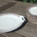 Dessert service from the EG France earthenware factory Art Deco period 20s/30s in porcelain