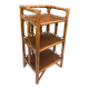 Bedside table, end table, vintage rattan shelf
