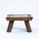 Brutalist copper and oak coffee or side table, 1970s