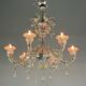 Rezzonico chandelier in Murano glass, 6 arms of light, Venice