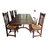 Table and dining chairs