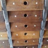 Clem industrial furniture 60 drawers A4 format riveted walnut front
