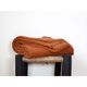Copper raw linen tablecloth