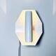 Geometric Sculptural Wall Lamp In White By Dijkstra Lampen, The Netherlands, 1980S