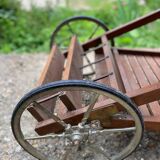 Wooden serving trolley