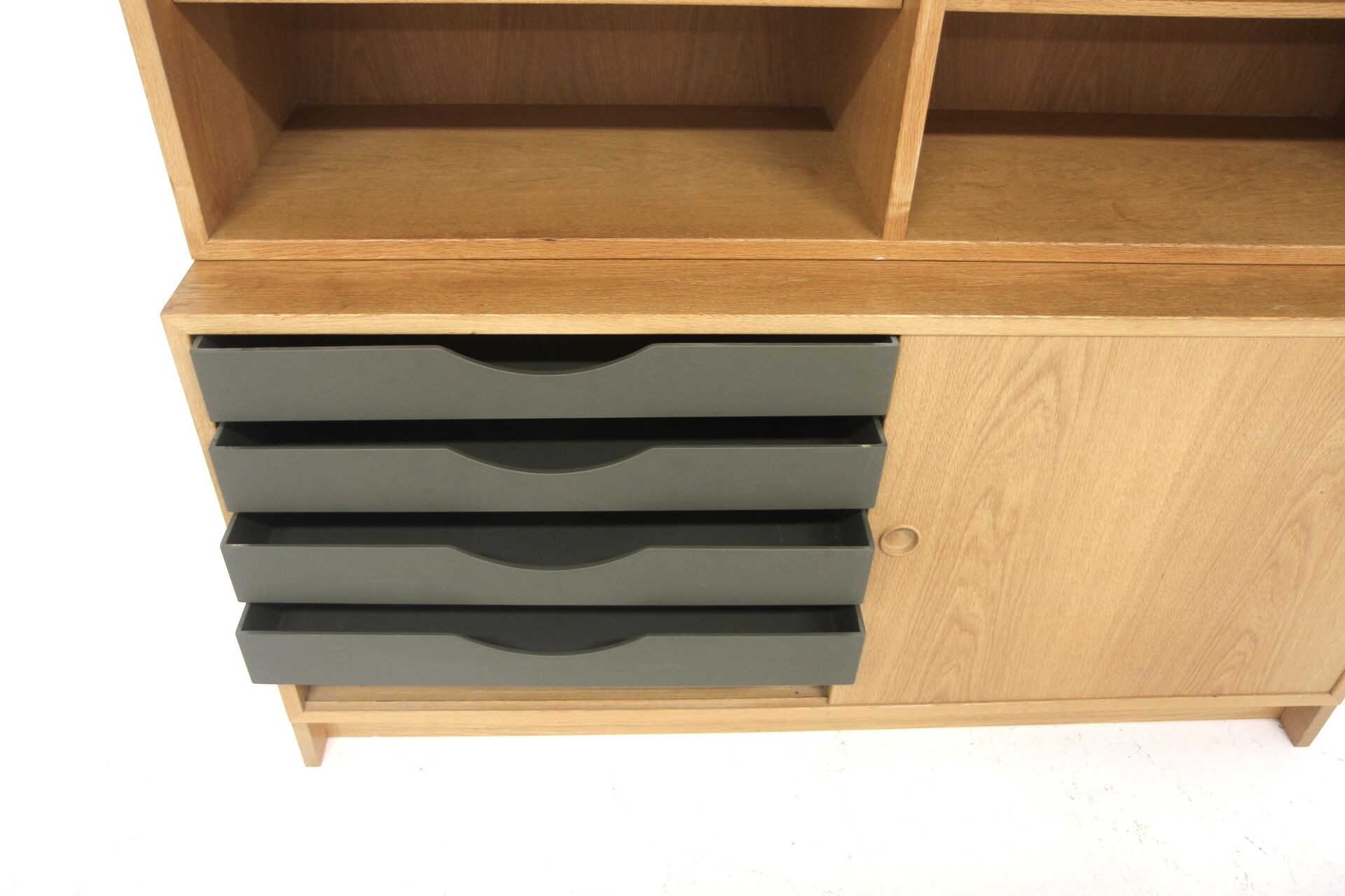 Scandinavian oak library "Öresund", Børge Mogensen, Sweden, 1960