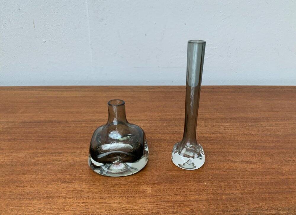 Vases en verre allemands du milieu du siècle de Gral, années 1960, ensemble de 2