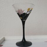 4 glasses with Luminarc Domino series Anaïs vintage black feet