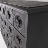Blackened wooden chest of drawers