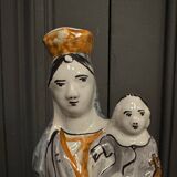 Virgin and Child in 18th century earthenware, AVMA marking