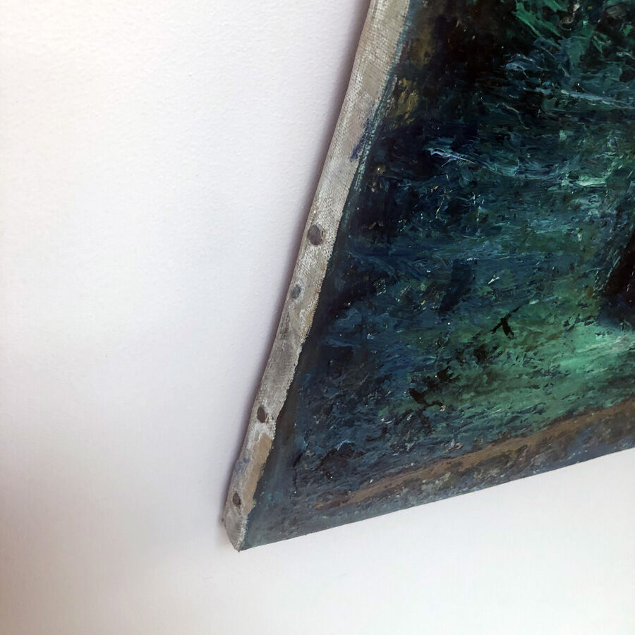 Painting "Les quais" 50's signed Truchetet