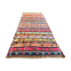Colorful runner rug, handmade turkish kilim rug with ethnic patterns