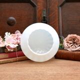 Handmade opaline white bowl vase