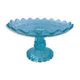 Compotier en verre moulé art déco
