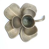 Brass flower candle holder