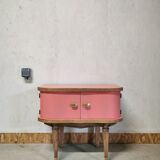 Powder pink vintage bedside