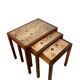 Danish nesting tables in rosewood and ceramic by Willy Ryomgard, Mo.