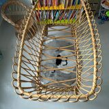 Vintage rattan cradle