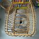 Vintage rattan cradle