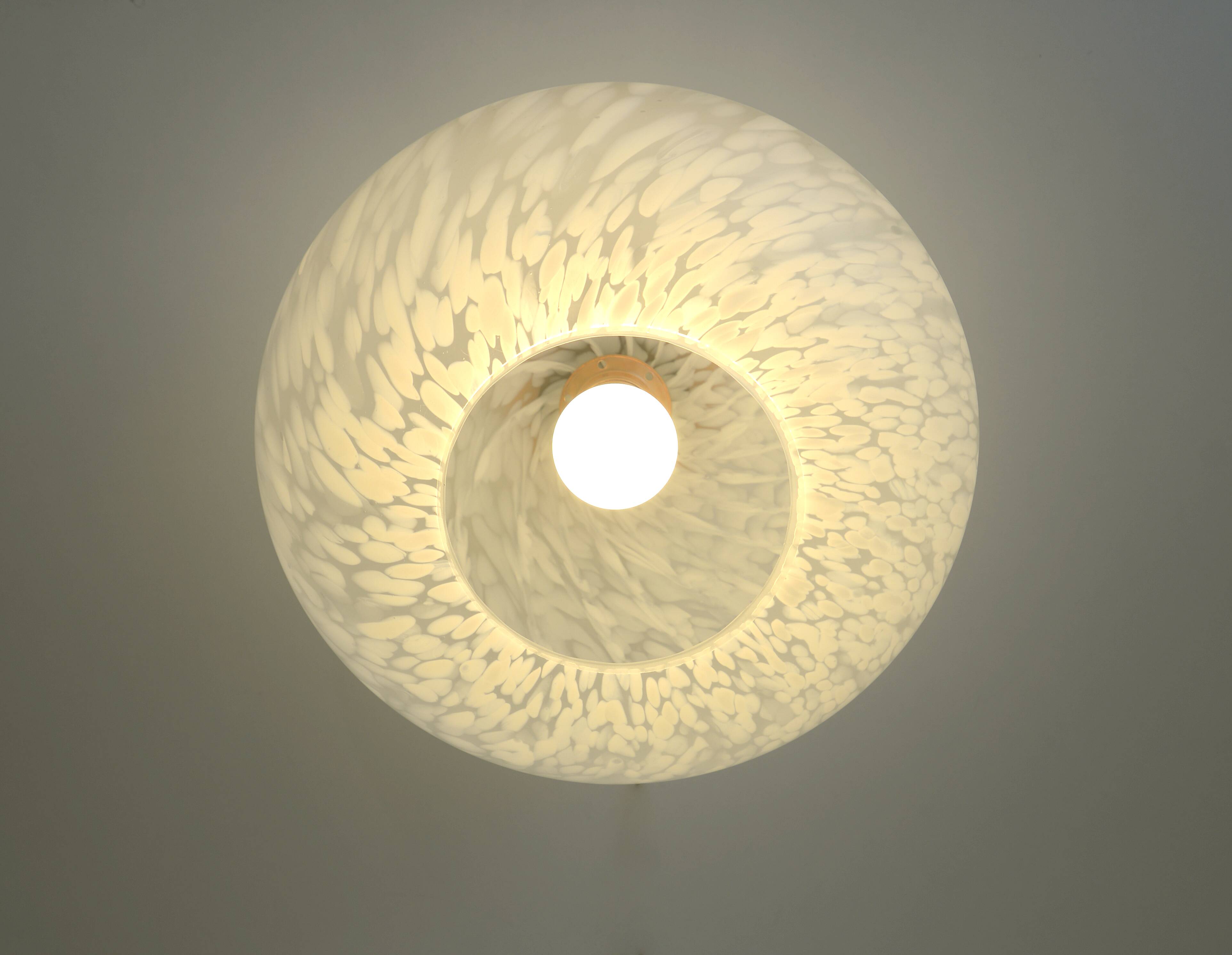 Vintage Murano Glass Sconce Lamp / Unique Light Fixture / Semi Flush Mount