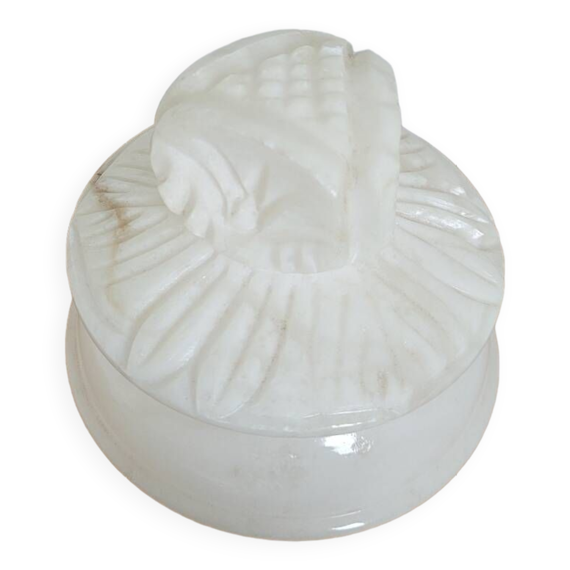 Round alabaster box
