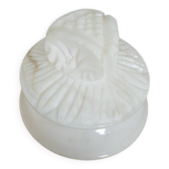 Round alabaster box