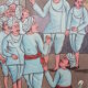 Hand-painted rural Indian educational panel