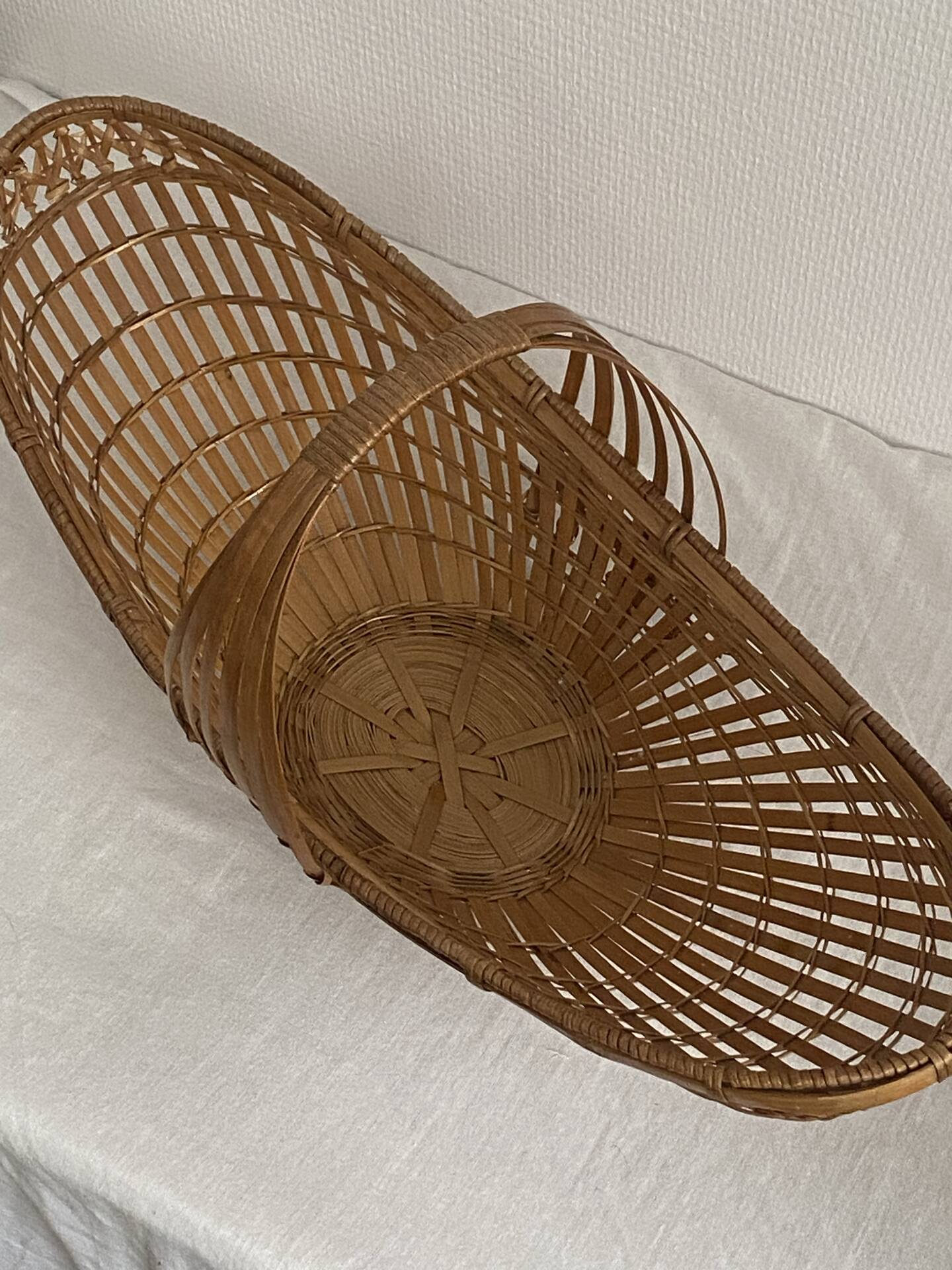 Large wicker flower basket