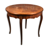 Louis XV style round side table in flower marquetry
