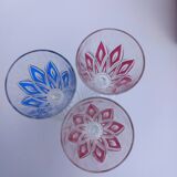 3 flûtes à champagne Arlequin verrerie Reims