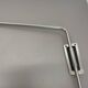 Minimalist Adjustable Swing Arm metal Wall Light with white shade, Germany