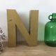 Golden vintage sign letter N