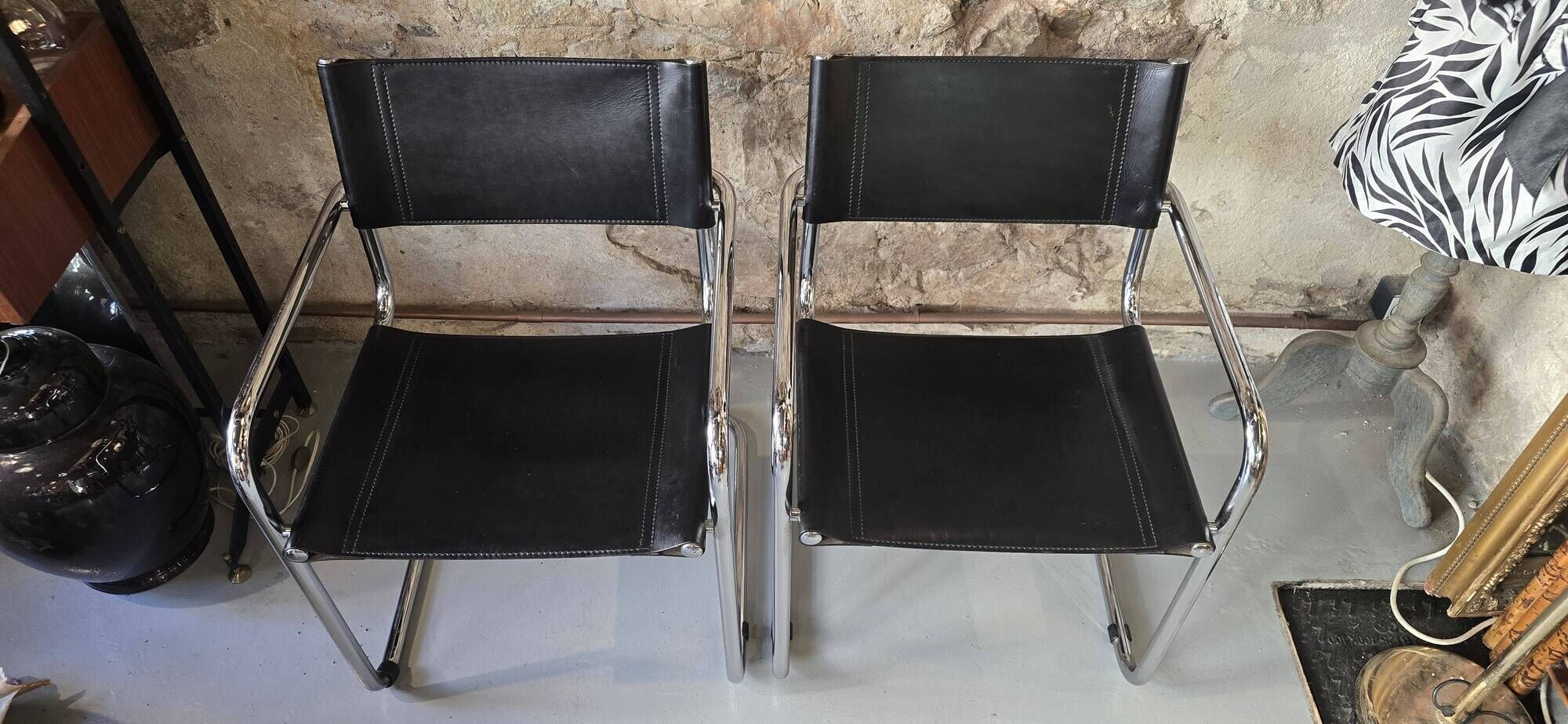 Mart stam (1899-1986) - pair of bauhaus s34 armchairs - 1970 -